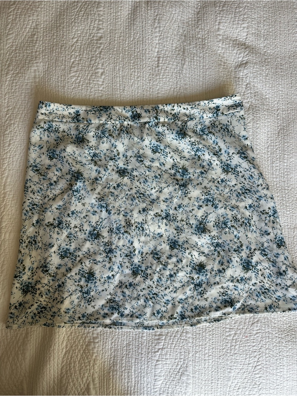 bp Floral Mini Skirt in White and Blue